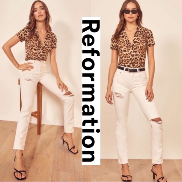Reformation Denim - NWT Reformation Julia Cigarette Jeans in Ivory
